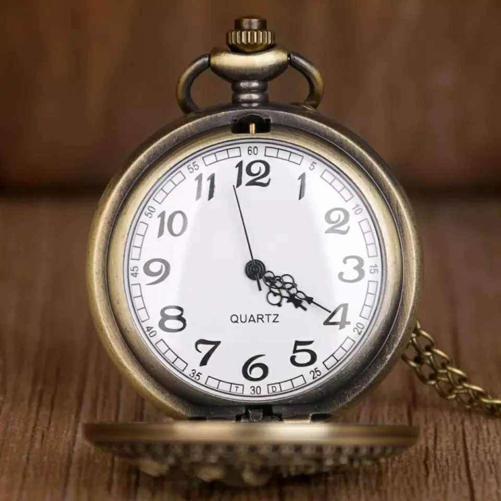 Native American Gift NEW Pocket Watch Indian Antique Bronze - Picture 2 of 3